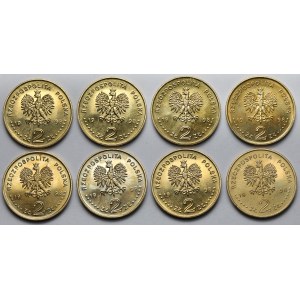 2 złote 1998 Zygmunt III Waza - pakiet (8szt)
