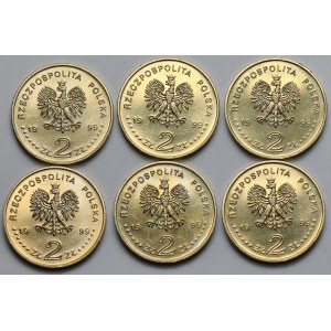 2 złote 1999 Ernest Malinowski - pakiet (6szt)