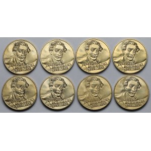 2 złote 1999 Juliusz Słowacki - pakiet (8szt)