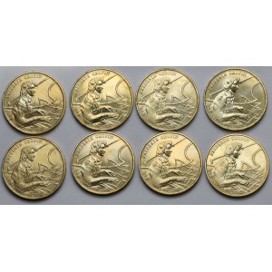 2 złote 1999 Fryderyk Chopin - pakiet (8szt)