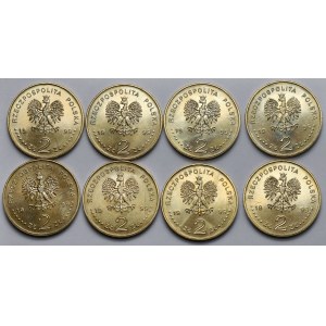 2 złote 1999 Fryderyk Chopin - pakiet (8szt)