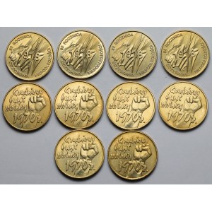 2 złote 1998 Niepodległość i 2000 Bunt Grudniowy - zestaw (10szt)