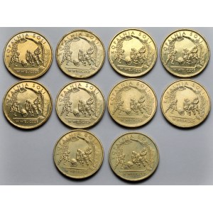 2 złote 2001 Kopalnia Soli w Wieliczce - pakiet (10szt)