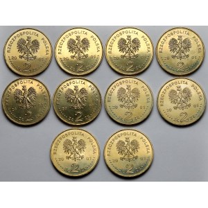 2 złote 2001 Kopalnia Soli w Wieliczce - pakiet (10szt)