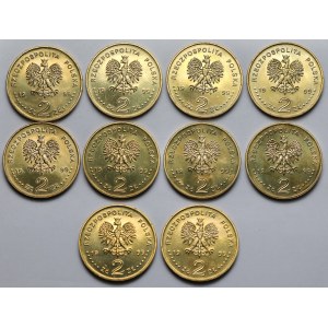 2 złote 1999 Władysław IV Waza - pakiet (10szt)