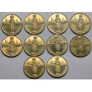 2 złote 2000, 1000-lecie Wrocławia - pakiet (10szt)