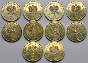 2 złote 2000 Jan II Kazimierz - pakiet (10szt)