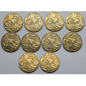 2 złote 2001 Szlak Bursztynowy - pakiet (10szt)