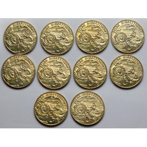2 złote 2001 Szlak Bursztynowy - pakiet (10szt)