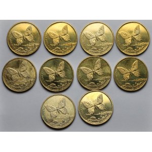 2 złote 2001 Paź Królowej - pakiet (10szt)