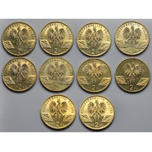 2 złote 2001 Paź Królowej - pakiet (10szt)