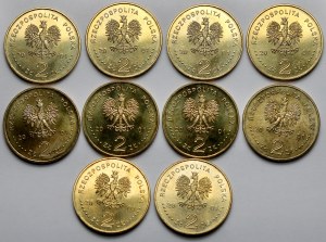 2 złote 2001 Jan III Sobieski - pakiet (10szt)