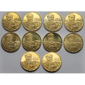 2 złote 2001 Jan III Sobieski - pakiet (10szt)