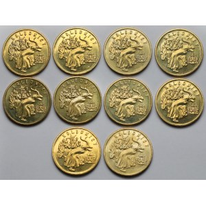 2 złote 2001 Kolędnicy - pakiet (10szt)