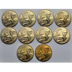 2 złote 2002 Bronisław Malinowski - pakiet (10szt)
