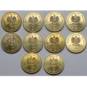 2 złote 2002 Bronisław Malinowski - pakiet (10szt)