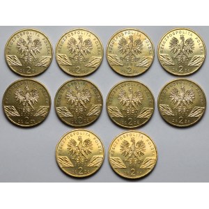 2 złote 2003 Węgorz europejski - pakiet (10szt)