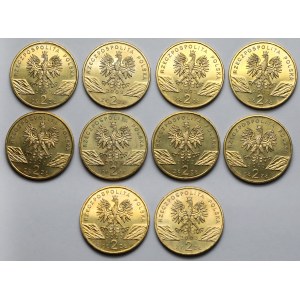2 złote 2003 Węgorz europejski - pakiet (10szt)