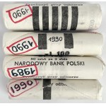 Rulony bankowe 1-5 złotych 1989-1990 (4szt)