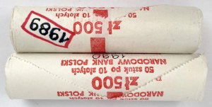Bank rolls of 10 gold 1989 and 1990 - set (2pcs)