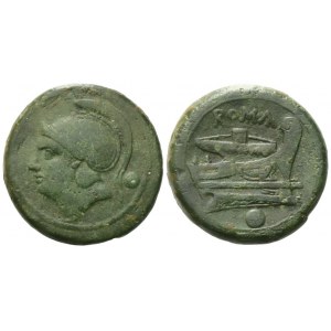 Anonymous, Uncia, c. 217-215 BC; Æ (14,34 g; 25,8 mm)