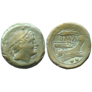Anonymous, Sextans, c. 214-212 BC; Æ (14,08 g; 26,4 mm; 6 h)