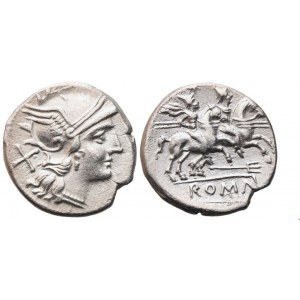 Anonymous (Trident series), Denarius, 205 BC; AR (3,42 g; 17,5 mm; 3 h)