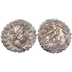 L. Aurelius Cotta, Denarius serratus, 105 BC; AR (3,93 g; 20,3 mm; 4 h)