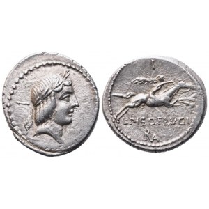 L. Calpurnius Piso Frugi, Denarius, 90 BC; AR (3,95 g; 19,5 mm; 4 h)