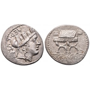 P. Furius Crassipes, Denarius, 84 BC; AR (4,03 g; 20,2 mm; 11 h)