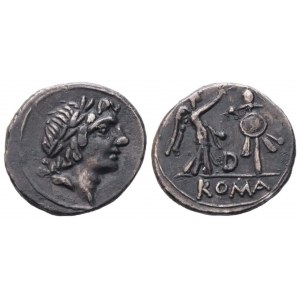 Anonymous, Quinarius, 81 BC; AR (1,81 g; 13,8 mm; 2 h)