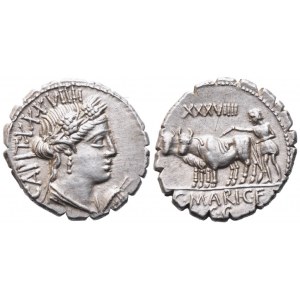 C. Marius Capito, Denarius serratus, 81 BC; AR (3,92 g; 18,6 mm; 6 h)