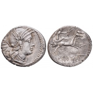L. Rutilius Flaccus, Denarius, 77 BC; AR (4,05 g; 18,6 mm; 12 h)