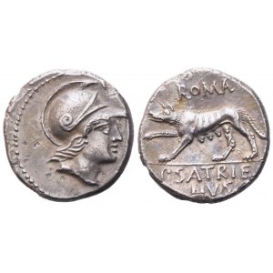 P. Satrienus, Denarius, 77 BC; AR (3,78 g; 17 mm; 6 h)