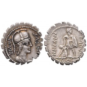 Mn. Aquillius, Denarius serratus, 71 BC; AR (3,98 g; 20 mm; 6 h)