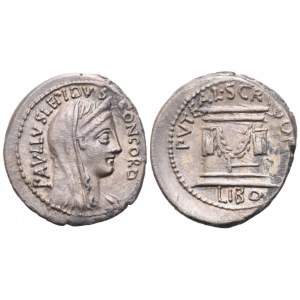 L. Aemilius Lepidus Paullus and L. Scribonius Libo, Denarius, 62 BC; AR (3,97 g; 20,7 mm; 6 h)
