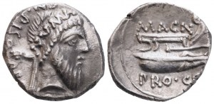 Cnaeus Pompeius Magnus, Denier, 49 av. J.-C. ; AR (3,90 g ; 17,7 mm ; 6 h)
