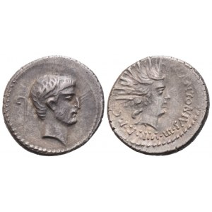 Mark Antony, Denarius, 42 BC; AR (3,70 g; 17,7 mm; 9 h)