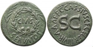 Augustus (27 př. n. l. - 14 n. l.), Sestercius, Řím, 16 př. n. l.; Æ (26,33 g; 34,2 mm; 6 h)