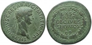 Claudius (41-54), Sestercius, Řím, asi 50-54; Æ (27,08 g; 36,5 mm; 6 h)