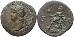 Nero (54-68), Sestercius, Řím, kolem roku 65; Æ (26,47 g; 33,7 mm; 6 h)