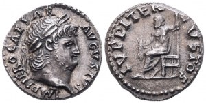 Nero (54-68), denár, Řím, 66-67; AR (3,52 g; 18 mm; 6 h)
