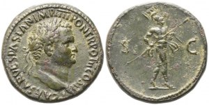 Titus as Caesar, Sestertius struck under Vespasian, Rome, 72-73; Æ (25,35 g; 32 mm; 6 h)
