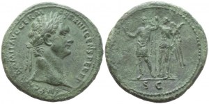Domitian (81-96), Sestertius, Rome, 85; Æ (23,66 g; 36 mm; 7 h)