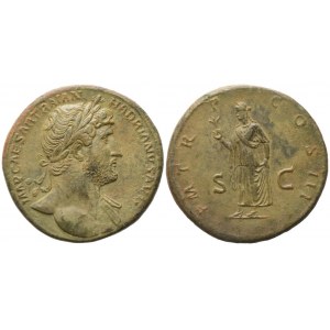 Hadrian (117-138), Sestertius, Rome, c. 121-122; Æ (28,67 g; 33,8 mm; 6 h)