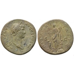 Hadrian (117-138), Sestertius, Rome, 128-129; Æ (26,98 g; 33,6 mm; 6 h)
