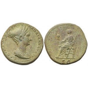 Sabina, Sestertius struck under Hadrian, Rome, c. 128-134; Æ (27,15 g; 32,2 mm; 6 h)
