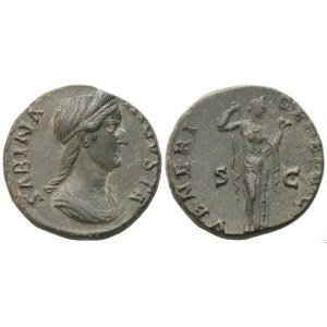 Sabina, Dupondius or As struck under Hadrian, 128-136/7; Æ (10,97 g; 23,4 mm; 6 h)