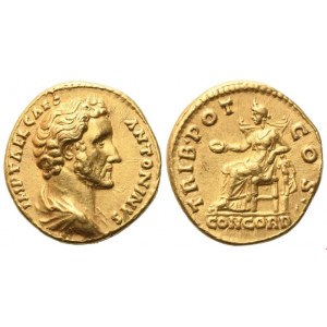 Antoninus Pius as Caesar, Aureus struck under Hadrian, Rome, 138; AV (g 7,05; mm 18)