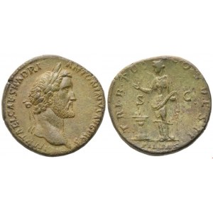 Antoninus Pius as Caesar, Sestertius struck under Hadrian, Rome, 138; Æ (27,87 g; 31,2 mm; 12 h)